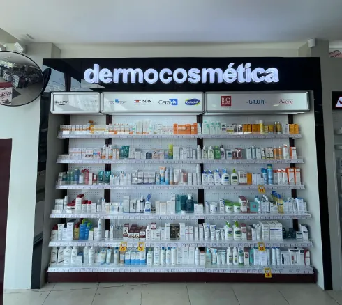 Exhibidor de dermocosmética en punto de venta